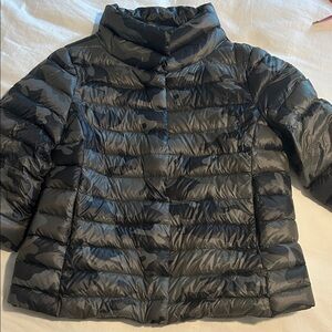 ANORAK Black Camouflage Puffer Jacket